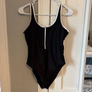 Old Navy Black and White One Piece Swimsuit